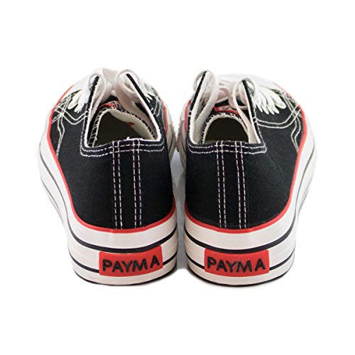 PAYMA - Zapatillas Bambas Botas de Lona Mujer. Puntera de Goma. Playeras de Deporte Casual y Caminar. Piso Doble o Sencillo. Negras Blancas Rojas Azul Jeans