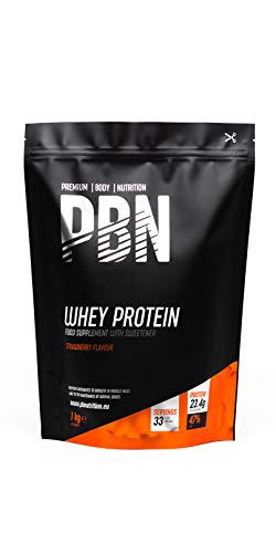 PBN - Proteína de suero de leche en polvo, 1 kg (sabor fresa) PBN - Proteína de suero de leche en polvo, 1 kg (sabor fresa)