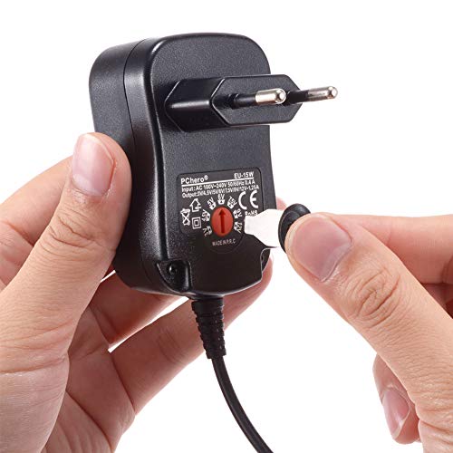 PChero 15 W Universal AC/DC adaptador de conmutación regulado fuente de alimentación con 8 seleccionables adaptador conectores,1500 mA max,5 ft cable de carga-para 3-12 V hogar Electronics Dispositivo PChero 15 W Universal AC/DC adaptador de conmutación regulado fuente de alimentación con 8 seleccionables adaptador conectores,1500 mA max,5 ft cable de carga-para 3-12 V hogar Electronics Dispositivo