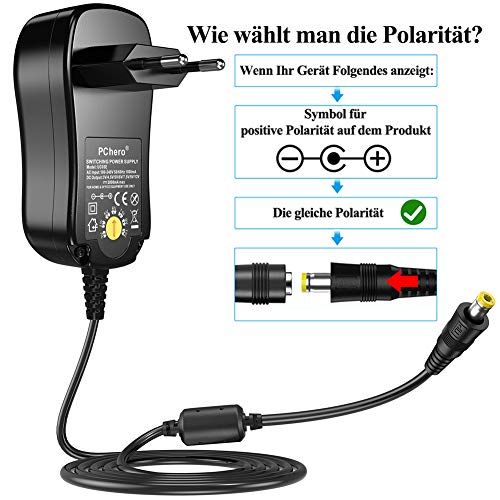 pchero 24 W Universal Conector de fuente con 8 desmontable DC Conector para 3 V-12 V Casa electrónica y dispositivos USB – 2000 mA MAX pchero 24 W Universal Conector de fuente con 8 desmontable DC Conector para 3 V-12 V Casa electrónica y dispositivos USB – 2000 mA MAX