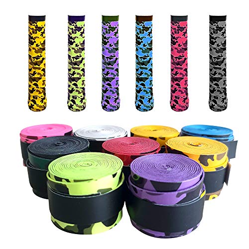 PCLstore Overgrips Pro para Pala Padel, Raqueta Tenis o Badminton - 9 Grips de Camuflaje Absorbentes y Antideslizantes - Empuñaduras de Elite Perforadas