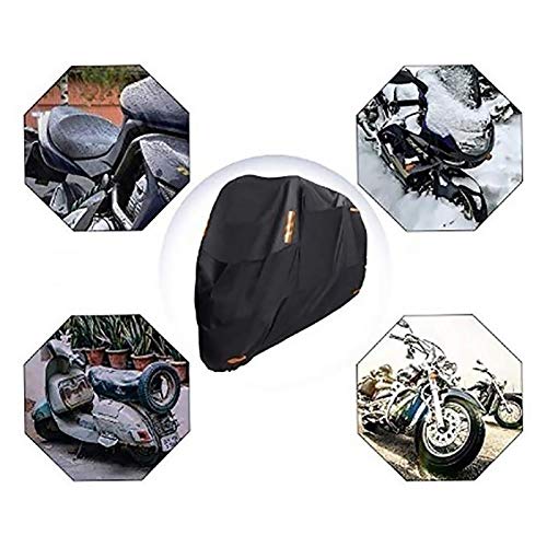 PDHZHJXB Fundas para Motos Cubierta de la Motocicleta Compatible con Cubierta de la Motocicleta Beta EVO 80 Mayores, 6 tamaños Negro 300D Oxford actualizarse Cubierta de la Motocicleta Impermeable