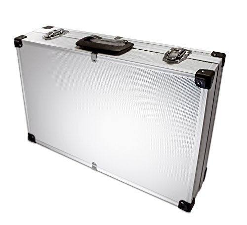 PeakTech 7265 – Estuche universal para dispositivos de medición, robusto estuche de aluminio, almacenamiento de herramientas, relleno de espuma, con cerradura, contra polvo, XL - 390 x 280 x 100 mm PeakTech 7265 – Estuche universal para dispositivos de medición, robusto estuche de aluminio, almacenamiento de herramientas, relleno de espuma, con cerradura, contra polvo, XL - 390 x 280 x 100 mm