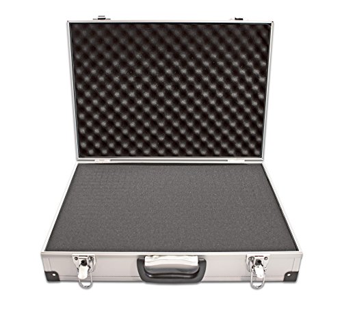 PeakTech 7265 – Estuche universal para dispositivos de medición, robusto estuche de aluminio, almacenamiento de herramientas, relleno de espuma, con cerradura, contra polvo, XL - 390 x 280 x 100 mm PeakTech 7265 – Estuche universal para dispositivos de medición, robusto estuche de aluminio, almacenamiento de herramientas, relleno de espuma, con cerradura, contra polvo, XL - 390 x 280 x 100 mm