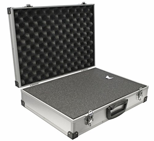 PeakTech 7265 – Estuche universal para dispositivos de medición, robusto estuche de aluminio, almacenamiento de herramientas, relleno de espuma, con cerradura, contra polvo, XL - 390 x 280 x 100 mm PeakTech 7265 – Estuche universal para dispositivos de medición, robusto estuche de aluminio, almacenamiento de herramientas, relleno de espuma, con cerradura, contra polvo, XL - 390 x 280 x 100 mm