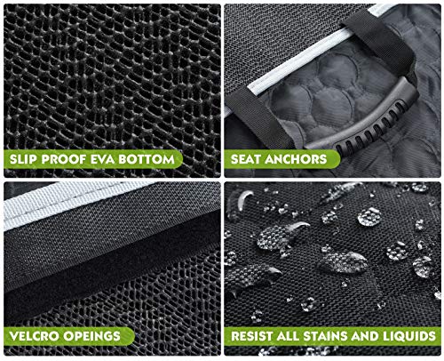 Pecute Funda Perros Coche, Funda de Asiento para Perros Impermeable y Resistente, Protector Coche Perros con Rejilla Flexible Pasar Aire, Universal para SUV, Camión, Transportar y Viaje (Negro 2) Pecute Funda Perros Coche, Funda de Asiento para Perros Impermeable y Resistente, Protector Coche Perros con Rejilla Flexible Pasar Aire, Universal para SUV, Camión, Transportar y Viaje (Negro 2)