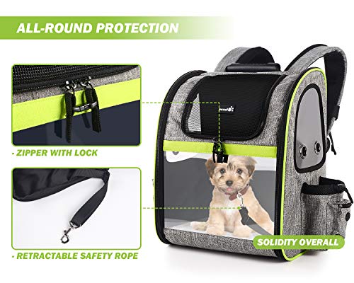 Pecute Transportin Gato Mochilas para Gatos y Perro Bolsa para Mascotas Expandible y Plegable, Carga Máxima 15 kg, para Viajar en Tren/automóvil/Restaurante/avión, Gris (Gris, Ventana Transparente) Pecute Transportin Gato Mochilas para Gatos y Perro Bolsa para Mascotas Expandible y Plegable, Carga Máxima 15 kg, para Viajar en Tren/automóvil/Restaurante/avión, Gris (Gris, Ventana Transparente)