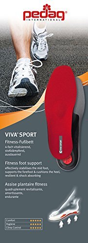 Pedag Viva Sport - Plantillas para el deporte unisex, Red, 14 Mens UK