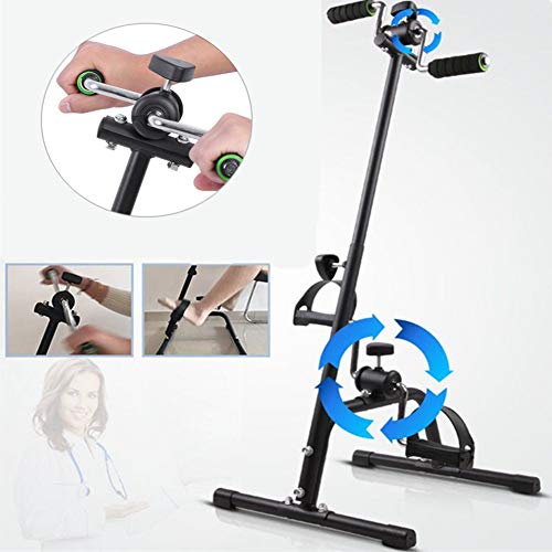 Pedales Bicicleta Estática Mini Bike, Entrenador de Pies y Manos Altura Ajustable 73 - 96cm, para Rehabilitación de Piernas Ejercitar Pierna Brazo Cuerpo