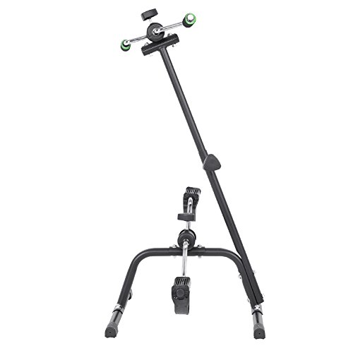 Pedales Bicicleta Estática Mini Bike, Entrenador de Pies y Manos Altura Ajustable 73 - 96cm, para Rehabilitación de Piernas Ejercitar Pierna Brazo Cuerpo