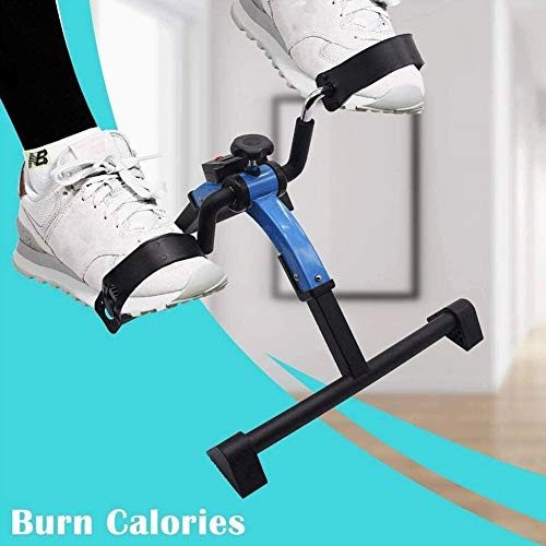 Pedales Estaticos Mini Bicicleta Estatica Plegable ejercitador de pedal for el brazo y la pierna de la rodilla recuperación del ejercicio con el monitor LCD, Fitness Gym Equipment rehabilitación for p