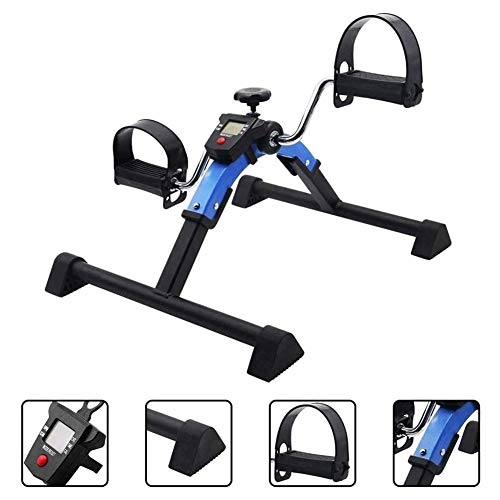 Pedales Estaticos Mini Bicicleta Estatica Plegable ejercitador de pedal for el brazo y la pierna de la rodilla recuperación del ejercicio con el monitor LCD, Fitness Gym Equipment rehabilitación for p