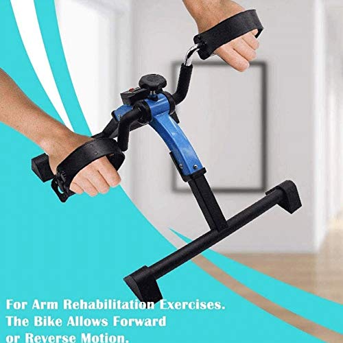 Pedales Estaticos Mini Bicicleta Estatica Plegable ejercitador de pedal for el brazo y la pierna de la rodilla recuperación del ejercicio con el monitor LCD, Fitness Gym Equipment rehabilitación for p