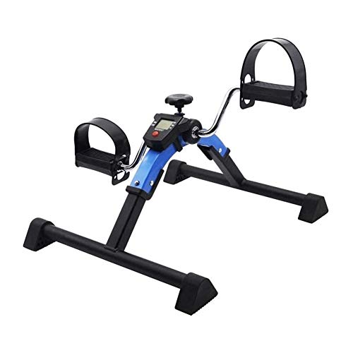 Pedales Estaticos Mini Bicicleta Estatica Plegable ejercitador de pedal for el brazo y la pierna de la rodilla recuperación del ejercicio con el monitor LCD, Fitness Gym Equipment rehabilitación for p