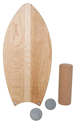 PEDALO Balance Board Triple Tabla de Equilibrio, Naturaleza, 75x36x12
