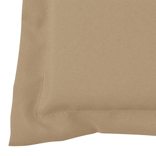 pedkit Cojín para Banco, para Interior y Exterior Cojín de Banco de jardín Loft BK colchoneta Asiento Beige 100x50x3 cm