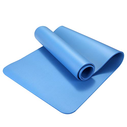 pedkit Esterilla de Yoga Antideslizante, Esterilla de Fitness sin Sustancias Nocivas, Respetuosa con el Medio Ambiente, NBR, Antideslizante, Plegable, Portátil, 8 mm de Grosor, 183 x 61 cm