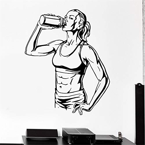 pegatina de pared frases Etiqueta engomada de la gimnasia Etiqueta engomada de la aptitud Brazo del corazón Bodyfit Calcomanía Body Building Posters Parede Decor para gimnasio gimnasio