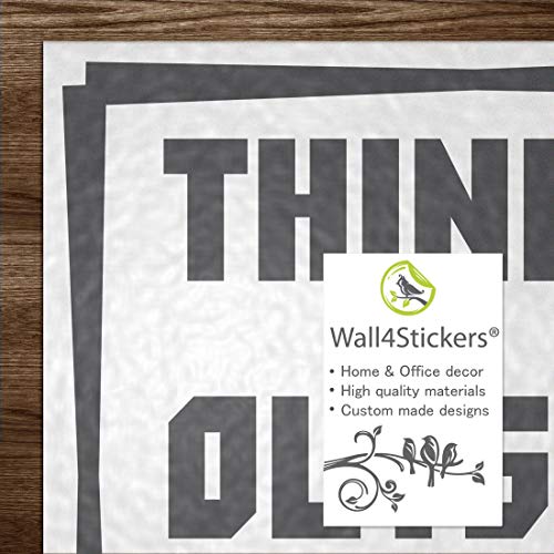 Pegatina decorativa para pared con cita en inglés "Think Outside The Box" para dormitorio con cita motivacional inspiradora grande de vinilo para sala de cocina oficina familia palabras Pegatina decorativa para pared con cita en inglés "Think Outside The Box" para dormitorio con cita motivacional inspiradora grande de vinilo para sala de cocina oficina familia palabras