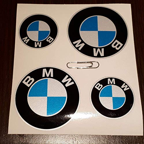 Pegatina Sticker ADESIVO AUFKLEBER Decals AUTOCOLLANTS Compatible Con BMW Reflectante Moto Coche Vinilo 4 Unidades REF1