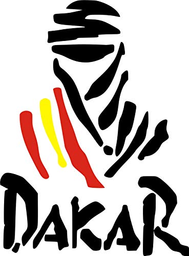 Pegatina Vinilo Logo Dakar España - Casco, Coche, Moto, Bici, Tabla Skate, etc. Kit de 2 Pegatinas …