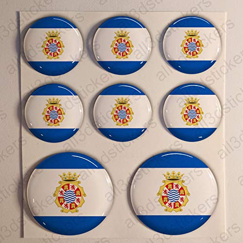 Pegatinas Bandera Jerez de la Frontera Redondas 8 x Pegatina Jerez de la Frontera Resina Relieve 3D Adhesivo Vinilo Pegatinas Bandera Jerez de la Frontera Redondas 8 x Pegatina Jerez de la Frontera Resina Relieve 3D Adhesivo Vinilo