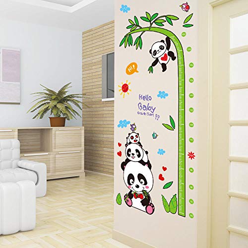 Pegatinas de altura de medición de dibujos animados pegatinas de pared estéreo 3D decoración de la habitación de los niños del bebé creativo diseño de la pared papel tapiz autoadhesivo-Barra de altura