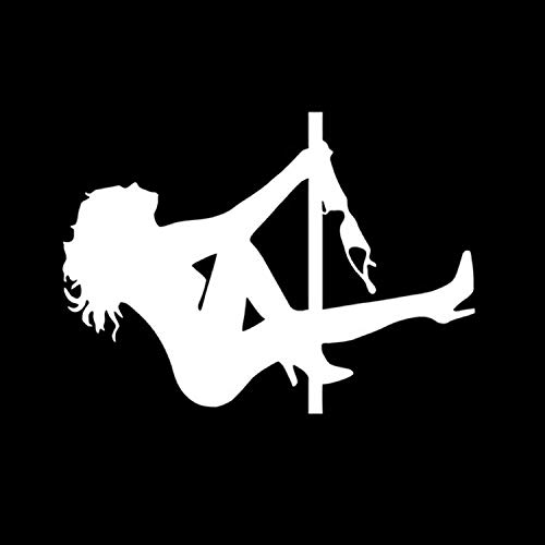Pegatinas de Coche-Calcomanía Pegatinas de coche personalizadas sexy chica desnuda mujer accesorios de baile en barra calcomanías ventana de coche cubierta de vinilo PVC impermeable 13cmx10cm-bla