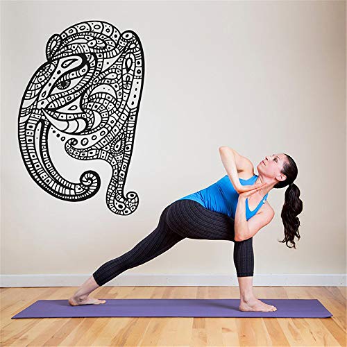 pegatinas de pared bebe Elephant Yoga Hindu Ganesha Quitar la habitación de yoga Decal Bedroom para la habitación de los niños