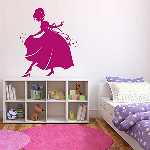 Pegatinas de pared para niños, dormitorio, Anime, niñas, hermosa Cenicienta, decoración del hogar, lindo arte infantil, Mural, pegatinas de vinilo para pared