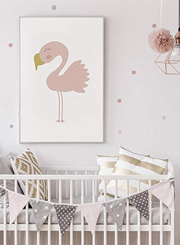 Pegatinas y Vinilos para Decoración de Pared | Puntos Círculos Imperfectos | Adhesivos decorativos Nórdico Infantil | 75uds | Rosa