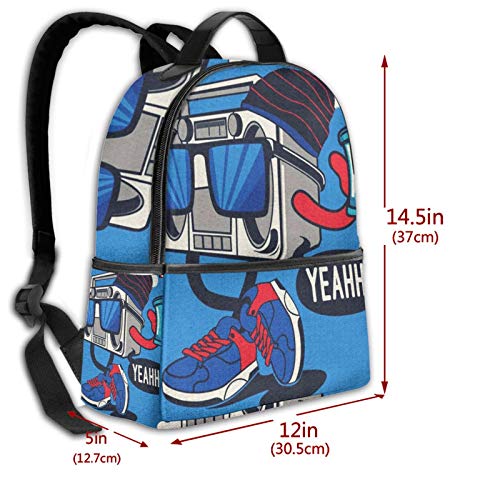 PEIGJH Mochilas Escolares Bolsa Daypack Mochila Tipo Casual para Niños Niñas para Portátiles Netbooks Carácter Fresco de la Zapatilla de Deporte