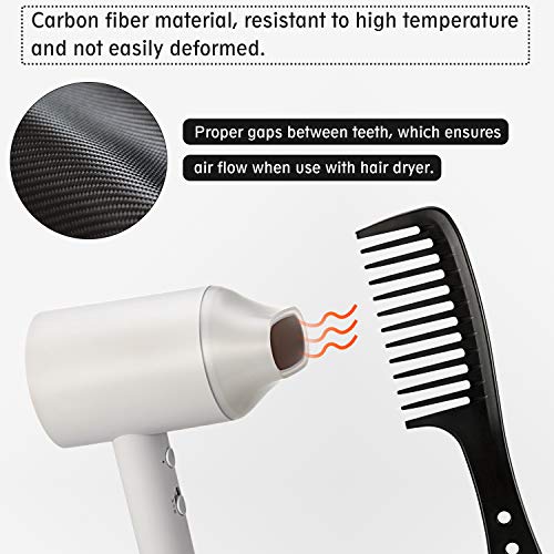 Peine de Dientes Anchos Cepillo de Pelo Ancho Peine de Peluquero de Maestro Peine de Peluquería Peine Antiestático Resistente al Calor Reduce Rotura de Cabello para Pelo Largo Mojado o Rizado Peine de Dientes Anchos Cepillo de Pelo Ancho Peine de Peluquero de Maestro Peine de Peluquería Peine Antiestático Resistente al Calor Reduce Rotura de Cabello para Pelo Largo Mojado o Rizado