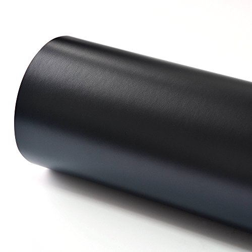 Película de vinilo para vehículo de VINYL FROG, vinilo elástico color negro mate, liberación de aire, adhesivos de PVC de 30,5 x 152,4 cm, bricolaje