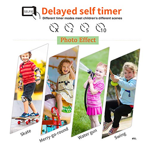 PELLOR Cámara de Fotos para Niños, 2.8" LCD HD Recargable Mini Camara Infantil, Impermeable cámara Digital para niños, PortátilSelfie Videocamera para niña con Tarjeta de 16GB TF