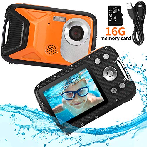 PELLOR Cámara de Fotos para Niños, 2.8" LCD HD Recargable Mini Camara Infantil, Impermeable cámara Digital para niños, PortátilSelfie Videocamera para niña con Tarjeta de 16GB TF