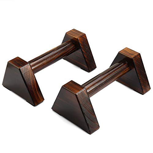 PELLOR Soportes para Flexiones de Madera, Barras de Ejercicio Sólidas Gimnasio Portátil Equipo de Equipo de Entrenamiento Manijas de Madera para Hombres PELLOR Soportes para Flexiones de Madera, Barras de Ejercicio Sólidas Gimnasio Portátil Equipo de Equipo de Entrenamiento Manijas de Madera para Hombres