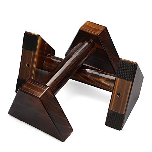 PELLOR Soportes para Flexiones de Madera, Barras de Ejercicio Sólidas Gimnasio Portátil Equipo de Equipo de Entrenamiento Manijas de Madera para Hombres PELLOR Soportes para Flexiones de Madera, Barras de Ejercicio Sólidas Gimnasio Portátil Equipo de Equipo de Entrenamiento Manijas de Madera para Hombres