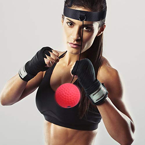 Pelota de boxeo mejorada para entrenamiento de boxeo, entrenamiento de velocidad Mma adecuado para adultos/niños, el mejor equipo de boxeo para entrenamiento, coordinación mano-ojo y fitness