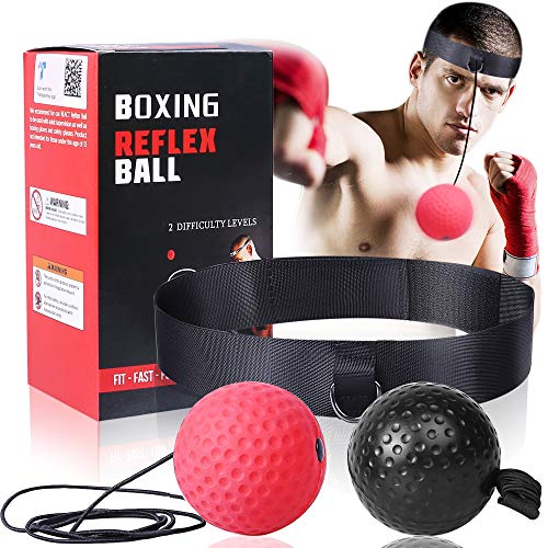 Pelota de boxeo mejorada para entrenamiento de boxeo, entrenamiento de velocidad Mma adecuado para adultos/niños, el mejor equipo de boxeo para entrenamiento, coordinación mano-ojo y fitness