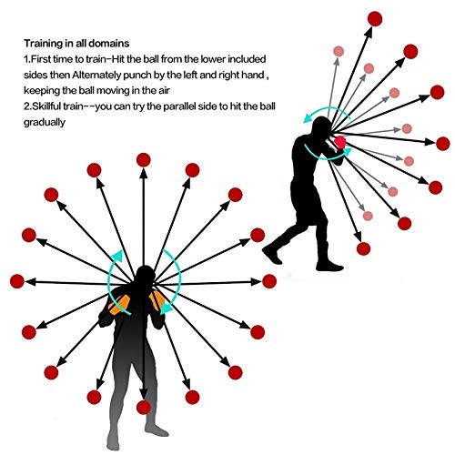 Pelota de boxeo para equipo de fitness, 3 unidades, diferentes pesos con diadema, ideal para reflejos, sincronización, precisión, enfoque y coordinación de la mano de los ojos y entrenamiento de boxeo Pelota de boxeo para equipo de fitness, 3 unidades, diferentes pesos con diadema, ideal para reflejos, sincronización, precisión, enfoque y coordinación de la mano de los ojos y entrenamiento de boxeo