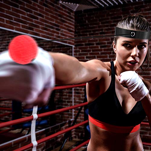 Pelota de boxeo Reflex, bola de lucha Reflex en cuerda con diadema para lucha MMA entrenamiento de velocidad reacciones adultos/niños mejorar el punzón enfoque deporte ejercicio