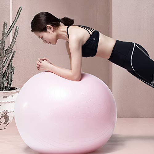 Pelota de Ejercicio, 55cm / 65cm / 75cm con Bomba de Aire Gym Ball, Yoga Ball, Aplicaciones: Pilates, Yoga, Entrenamiento Abdominal y Mejora de la flexibilidad