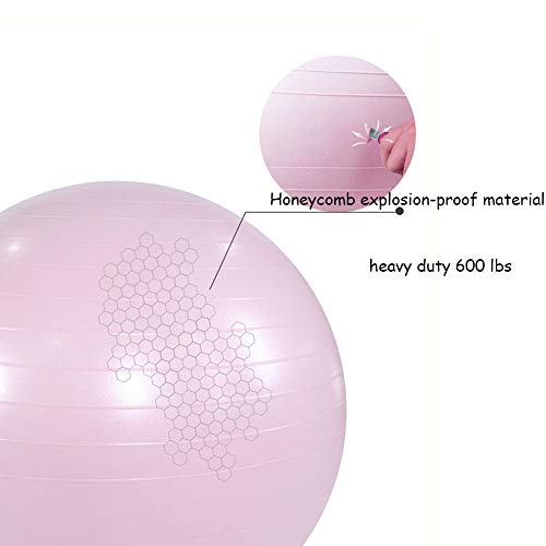 Pelota De Ejercicio(21.6 En-21.5 En),Extra Gruesa Fitball Pelota De Yoga,Anti Explosión Estabilizador Silla Balance Ball Para Fitness,Guía De Entrenamiento Y Bomba Incluidas-Rosa Diámetro 29.5 in Pelota De Ejercicio(21.6 En-21.5 En),Extra Gruesa Fitball Pelota De Yoga,Anti Explosión Estabilizador Silla Balance Ball Para Fitness,Guía De Entrenamiento Y Bomba Incluidas-Rosa Diámetro 29.5 in