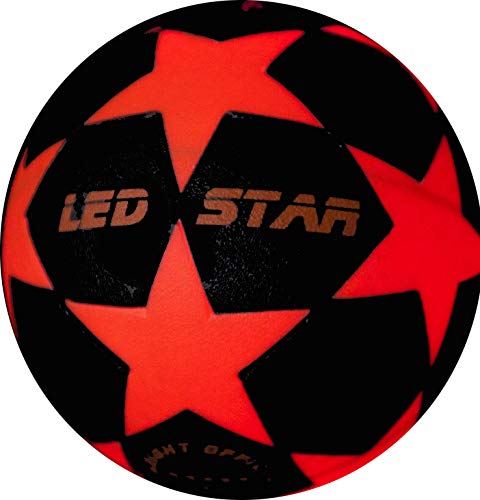 ¡pelota de futbol con luz NIGHT KICK LED STAR - el regalo de final de fútbol para jóvenes y adultos! Con esta bola de Campeones es su jefe!