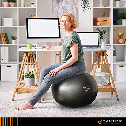 Pelota de Pilates | Balón de Ejercicio | Bola de Embarazada, Yoga, Fitness y Gimnasio - 55cm / 65cm / 75cm Fitball Silla Equilibrio – Extra Gruesa, Antideslizante & Anti Explosión – con Bomba y Guía Pelota de Pilates | Balón de Ejercicio | Bola de Embarazada, Yoga, Fitness y Gimnasio - 55cm / 65cm / 75cm Fitball Silla Equilibrio – Extra Gruesa, Antideslizante & Anti Explosión – con Bomba y Guía