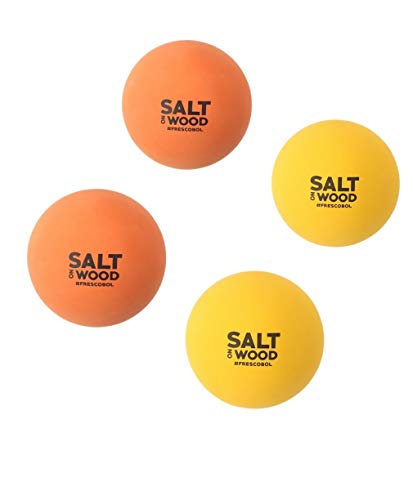 Pelota para frescobol de goma, apta para el juego de Salt on Wood, perfecto para partidos en la playa, amarillo, 4 Bälle