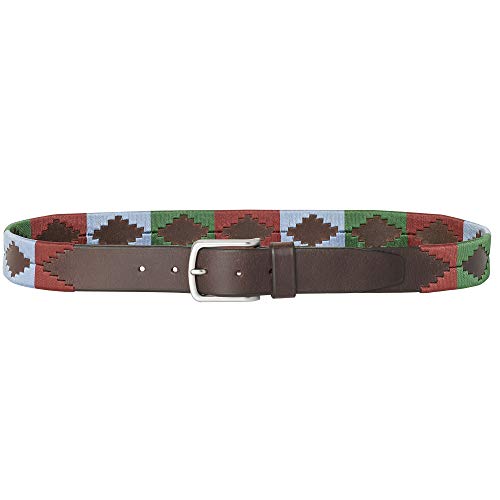 PELPE - Cinturón argentino de piel, con pulsera de hilo y cuero a juego. Cinturón bordado sobre cuero, para hombre y mujer. Cinturones argentinos Polo PELPE - Cinturón argentino de piel, con pulsera de hilo y cuero a juego. Cinturón bordado sobre cuero, para hombre y mujer. Cinturones argentinos Polo