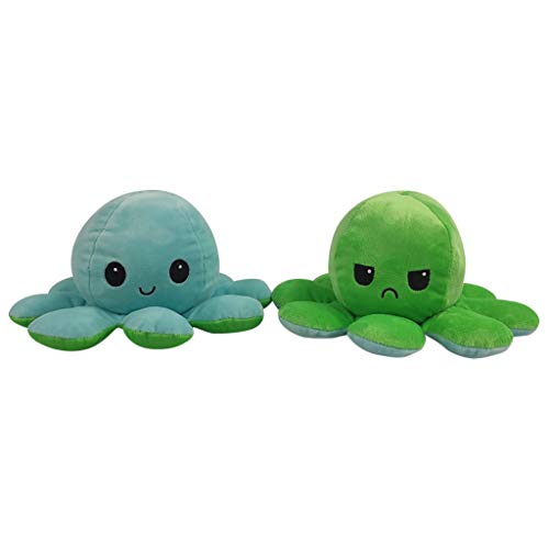 Peluche de Pulpo Reversible, Bonitos Juguetes de Peluche muñeco Vibrante de Doble Cara el Pulpo Reversible Original de Felpa Bonitos Juguetes de Peluche para Niños, Cumpleaños Navidad (E)