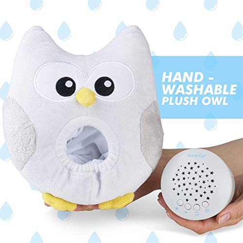 Peluche para Bebé Búho - Máquina de Ruido Blanco – Luz quitamiedos Infantil – Regalo para Bebé Niña - Regalo de Baby Shower - Calmante del Sueño – Regalo para Recién Nacido